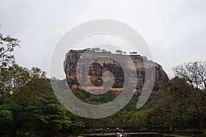 View of Sigiriya or Sinhagiri Rock .
